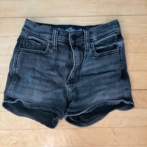Hollister black jeans shorts